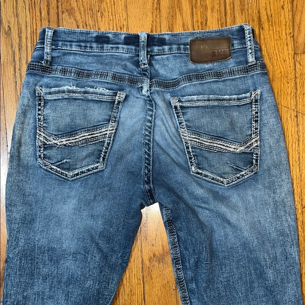BKE Jake Bootleg  Men's Blue Denim Distressed Jeans - Size 31